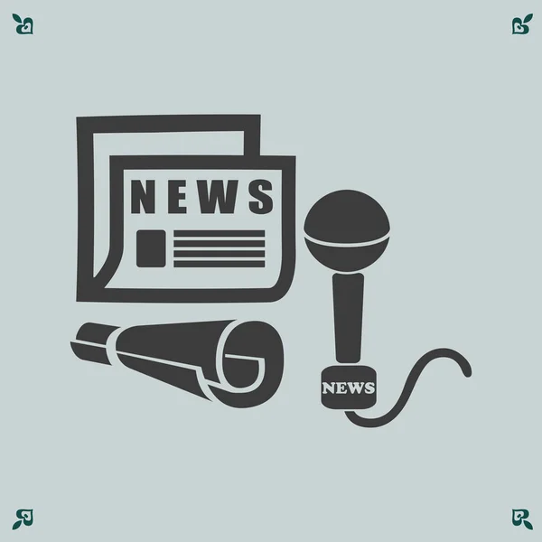 Icono de ilustración de noticias — Vector de stock