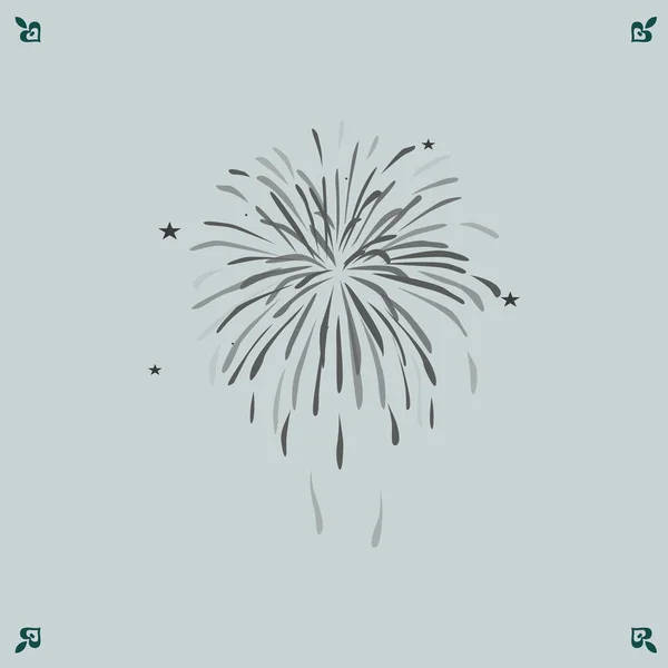 Illustrazione icona fuochi d'artificio — Vettoriale Stock