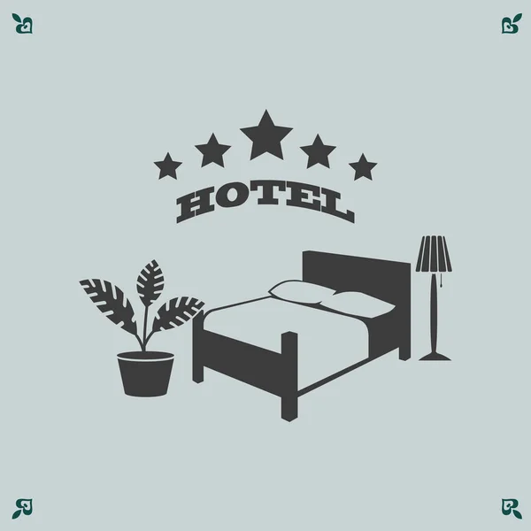 Sinal da ilustração do hotel — Vetor de Stock