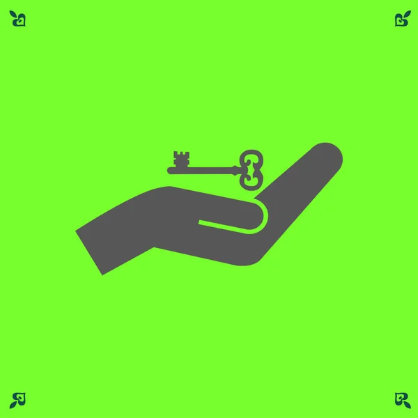 Hand and key  icon — Stock Vector