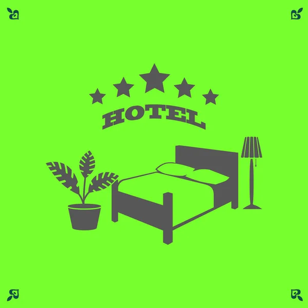 O sinal da ilustração do hotel — Vetor de Stock