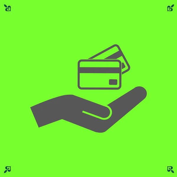 信用卡持有图标 — 图库矢量图片
