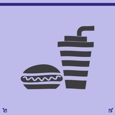 Sosisli sandviç ve içecek