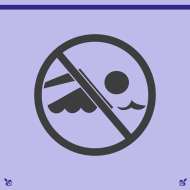 Yüzme işareti yok.