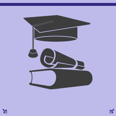 Öğrenci şapka ve kitap