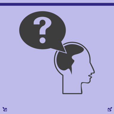 soru işareti ve adam