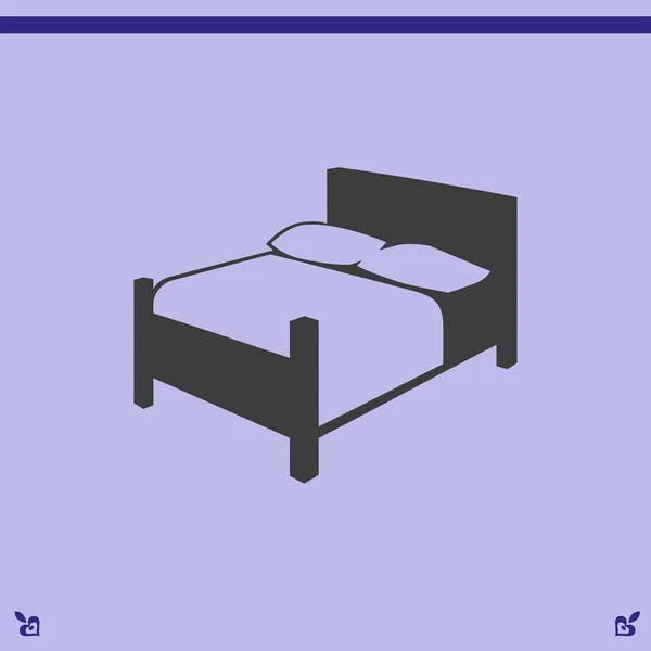 Icono de cama ilustración — Vector de stock