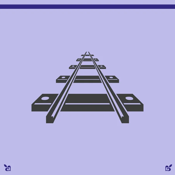 Obrázek ikony železnice — Stockový vektor