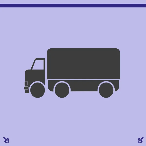 Pictogram van een afbeelding van de vrachtwagen — Stockvector