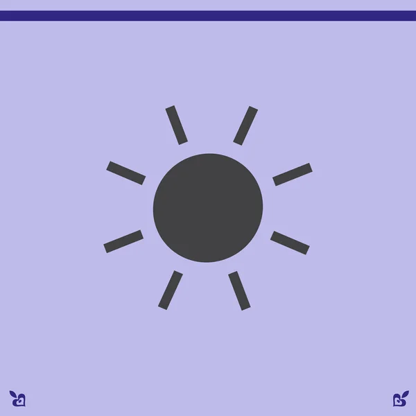 Ilustración del icono del sol — Vector de stock