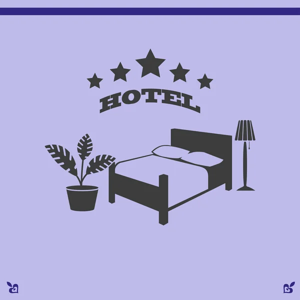 Ilustração do sinal do hotel — Vetor de Stock