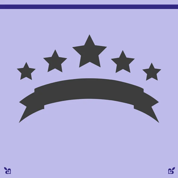 Icono de cinco estrellas — Archivo Imágenes Vectoriales