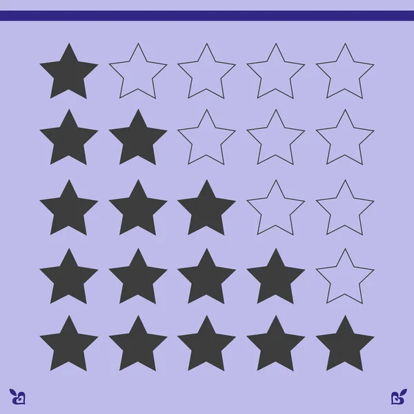 Rating stars   icons — Stock Vector