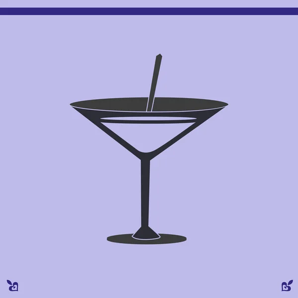 Cocktail ikon illustration — Stock vektor