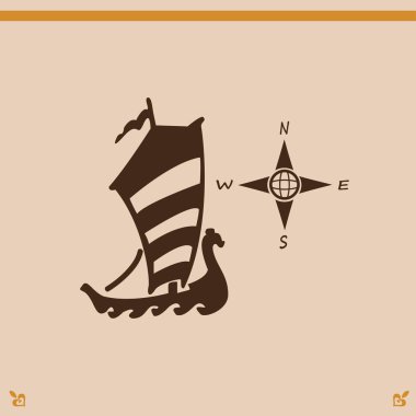 Pusula ve tekne simgesi