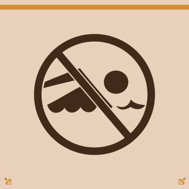 Yüzme işareti yok.