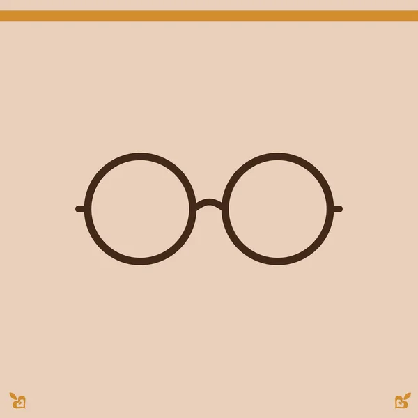 Ronda gafas icono símbolo — Archivo Imágenes Vectoriales