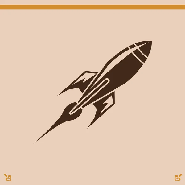 Rocket icon illustration — Stock Vector