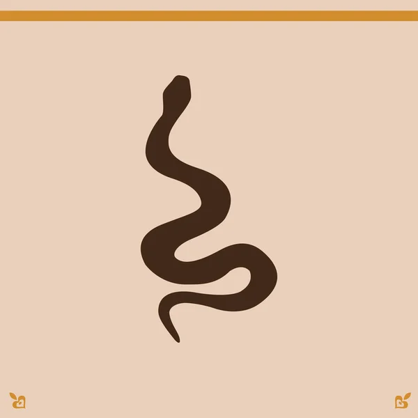 Ilustración icono de serpiente — Vector de stock