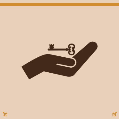 el ve anahtar simgesi