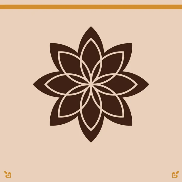 花のアイコンの図 — ストックベクタ