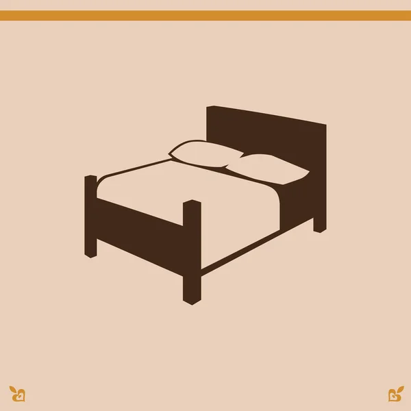 Ліжко значок ілюстрація — стоковий вектор
