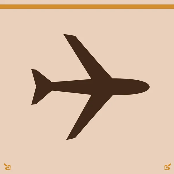 Obrázek ikony letadlo — Stockový vektor
