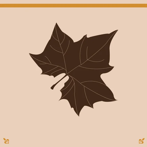Maple leaf silhouet — Stockvector