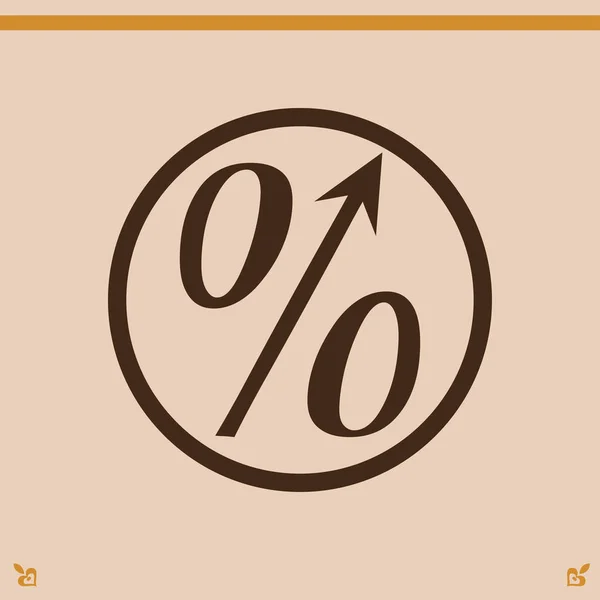 Percent symbol  illustration — Stock Vector
