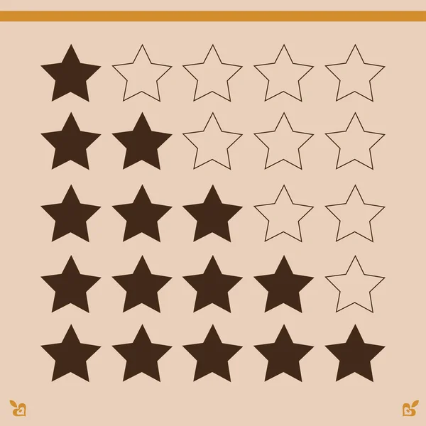 Rating stars icons — Stock Vector