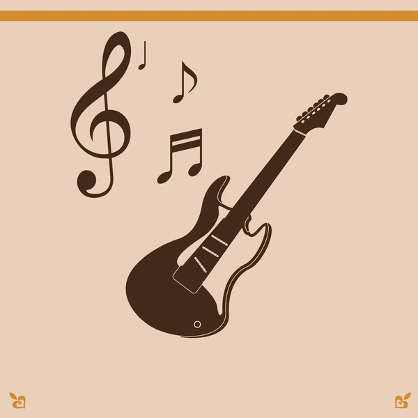 Illustration d'icône de guitare — Image vectorielle