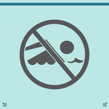 Yüzme işareti yok.