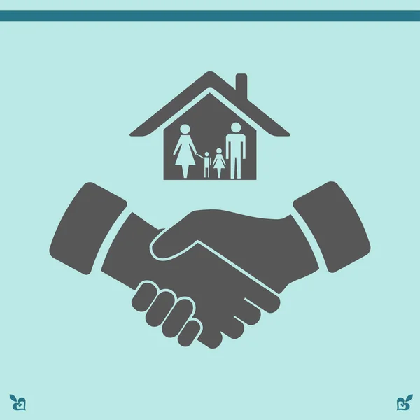 House and hands  icon — Stock Vector