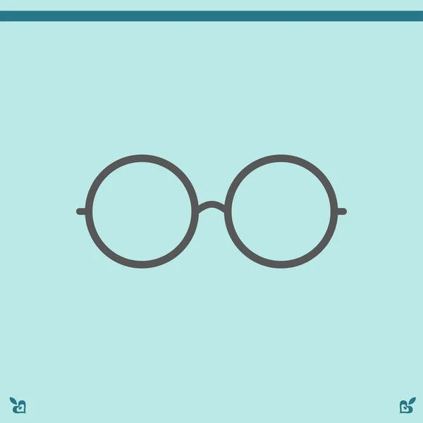 Icône de lunettes rondes symbole — Image vectorielle