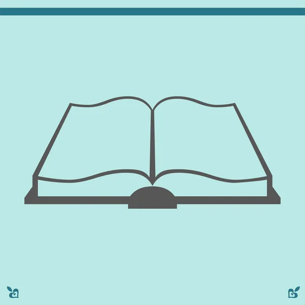 Libro icono web — Vector de stock