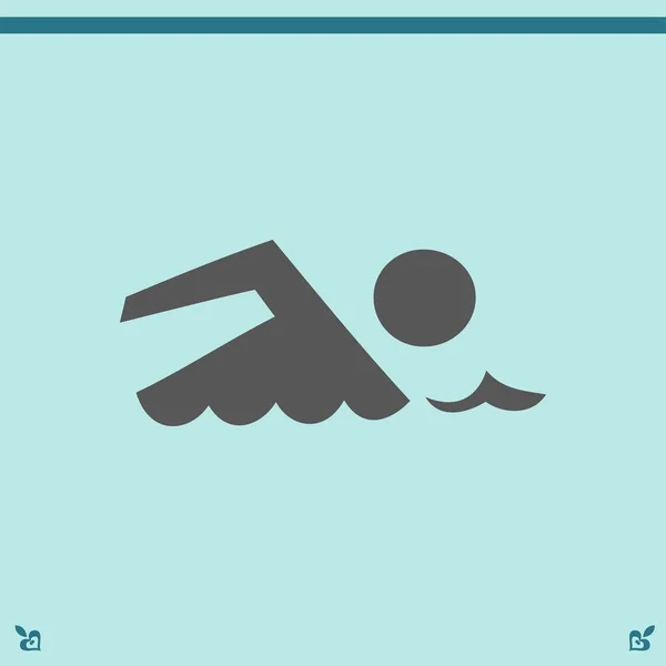 Signo de icono de natación — Archivo Imágenes Vectoriales
