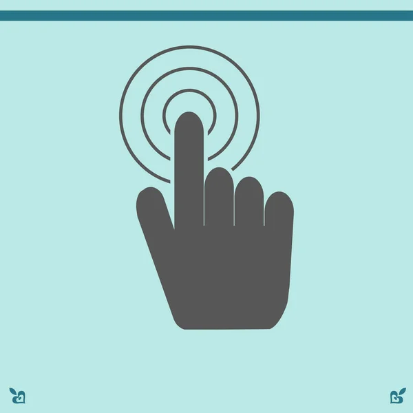 Рука з торканням кнопки — стоковий вектор