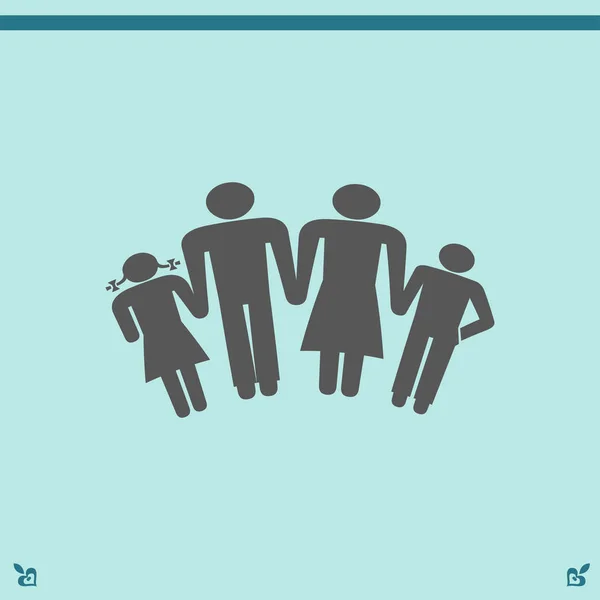 Familie pictogram illustratie — Stockvector