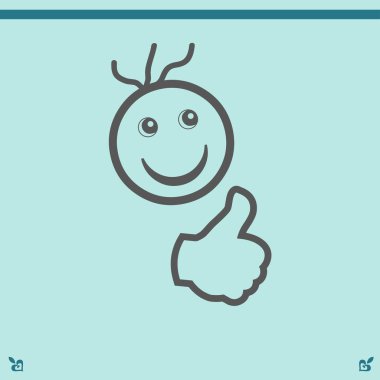 Gülen yüz illüstrasyon