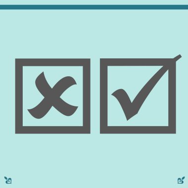 kontrol işareti, kene, Evet, Hayır