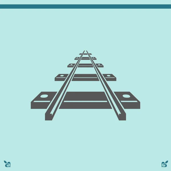 Järnvägen ikon illustration — Stock vektor