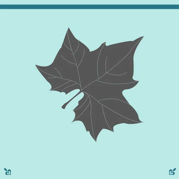 Maple leaf silhouet — Stockvector