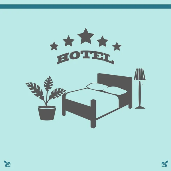 Sign of the hotel illustration — Stock Vector
