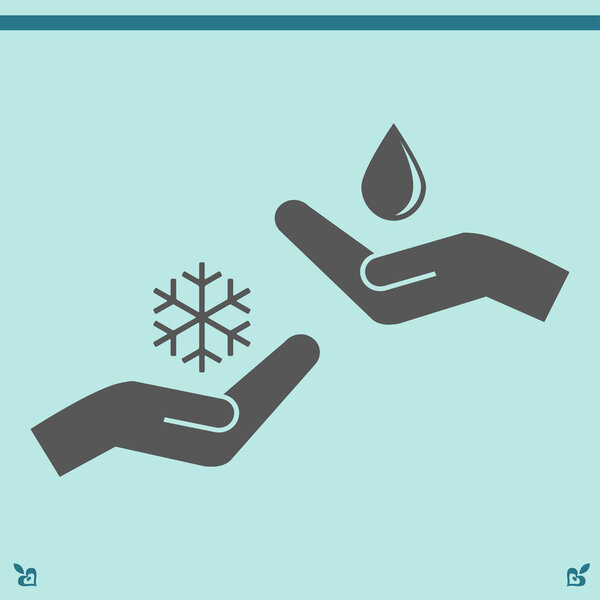 droplet and snowflake icon