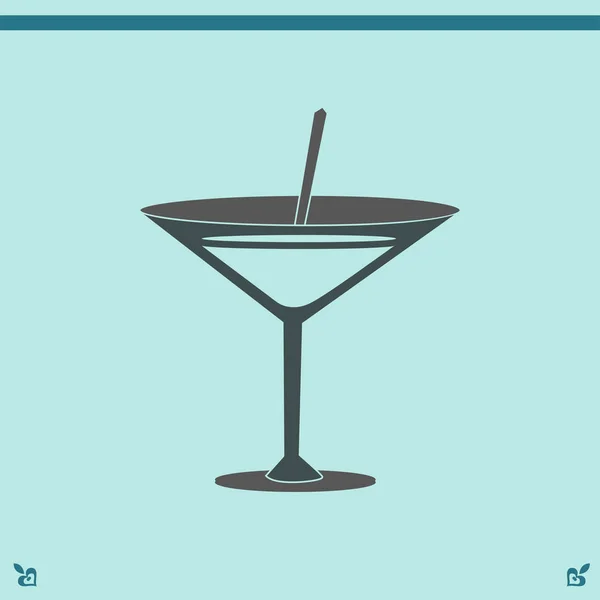 Illustration zur Cocktail-Ikone — Stockvektor