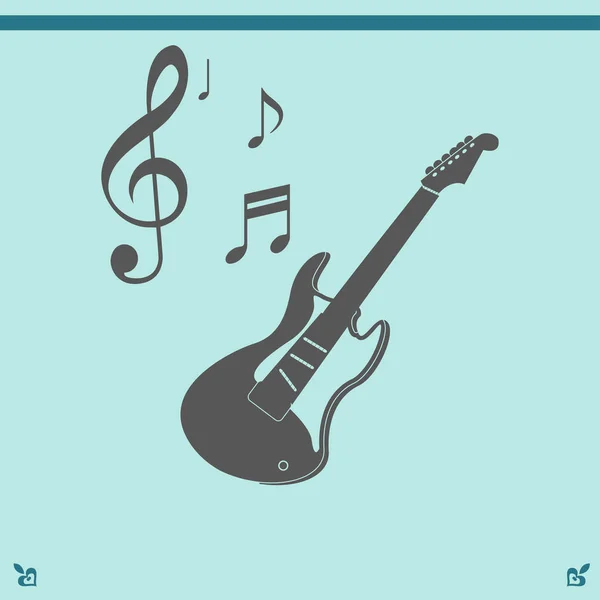 Illustration d'icône de guitare — Image vectorielle