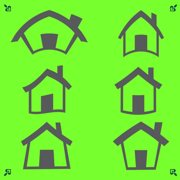 Hus ikoner illustration — Stock vektor