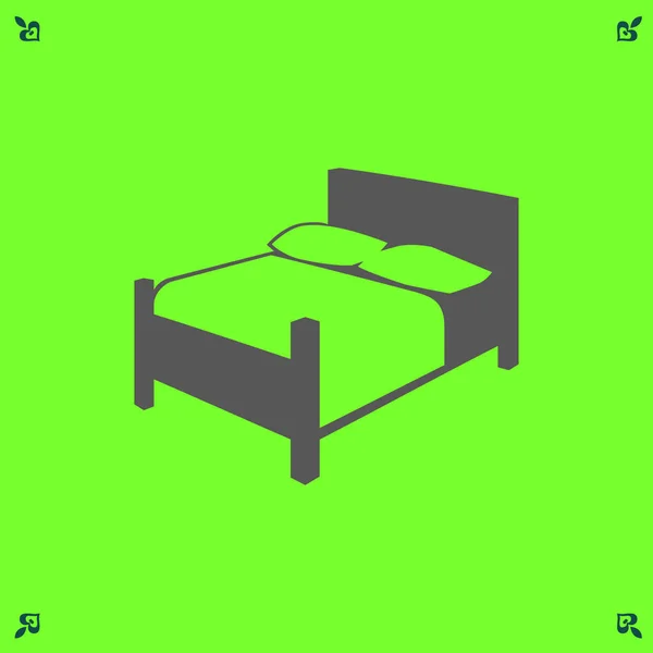 Icono de cama ilustración — Vector de stock