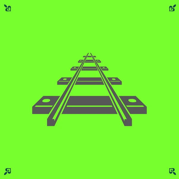 Demiryolu simge tasarlamak — Stok Vektör