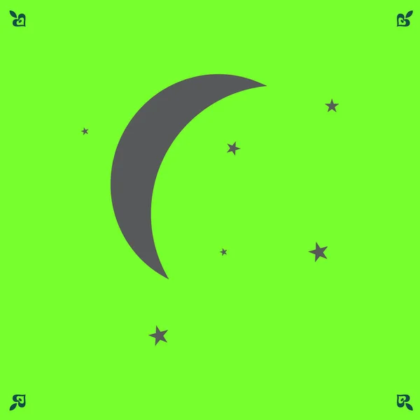 Měsíc & hvězdy ikona — Stockový vektor